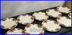 Set of 12 Royal Albert Doulton Old Country Roses Salad Dessert Plate 8 England
