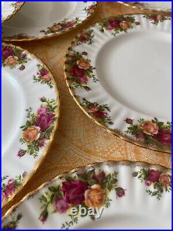 Set of 16 Royal Albert Old Country Roses Dinner Plates 1962 UN USED