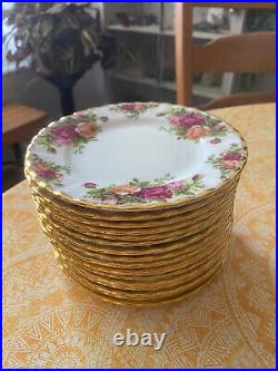 Set of 17 Royal Albert 1962 Old Country Roses Bread Plates Un Used