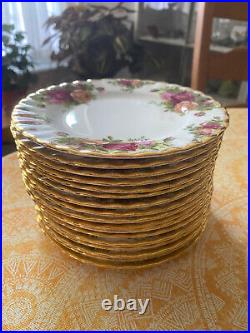 Set of 17 Royal Albert 1962 Old Country Roses Bread Plates Un Used