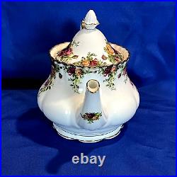 Set of 3 Royal Albert Old Country Roses Teapot Tea Pot Creamer Sugar Bowl 1962
