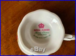 Set of 4 ROYAL ALBERT Old Country Rose Gardens Tea Cups & Saucers -EXCELLENT