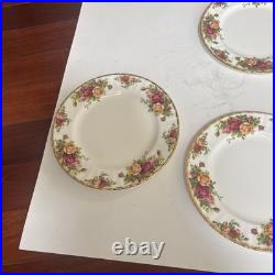 Set of 5 Royal Albert Old Country Roses 8.5 Luncheon Plates Made in England