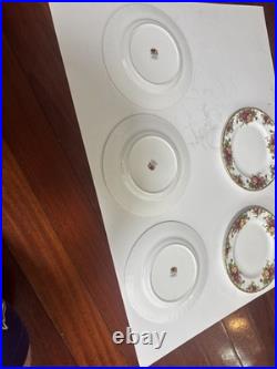 Set of 5 Royal Albert Old Country Roses 8.5 Luncheon Plates Made in England