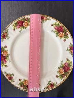 Set of 5-Royal Albert Old Country Roses Fluted Dinner Plates, 10 3/8