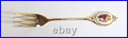 Set of 6 ROYAL ALBERT Old Country Roses Gold Plated Cutlery Vintage Sweet Forks