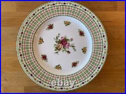 Set of 6- Royal Albert- Old Country Roses- Casual Plaid Salad/Dessert Plates
