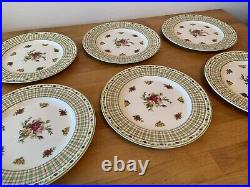Set of 6- Royal Albert- Old Country Roses- Casual Plaid Salad/Dessert Plates