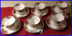 Set of 6 Royal Albert Old Country Roses Tea Cup & Saucers Bone China New