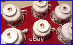 Set of 6 Royal Albert Old Country Roses Tea Cup & Saucers Bone China New