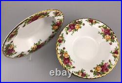 Set of 7 Royal Albert OLD COUNTRY ROSES Gold Rim Soup Pasta Bowls, EXCELLENT