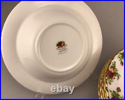 Set of 7 Royal Albert OLD COUNTRY ROSES Gold Rim Soup Pasta Bowls, EXCELLENT