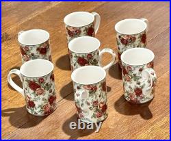 Set of 7 Royal Albert Old Country Roses Afternoon Tea II Coffee Cups Mugs