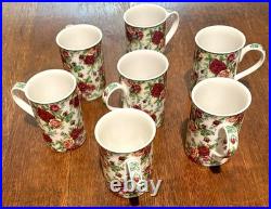 Set of 7 Royal Albert Old Country Roses Afternoon Tea II Coffee Cups Mugs