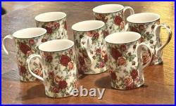 Set of 7 Royal Albert Old Country Roses Afternoon Tea II Coffee Cups Mugs