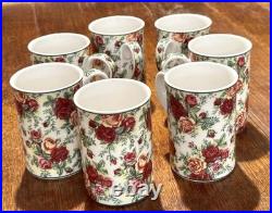 Set of 7 Royal Albert Old Country Roses Afternoon Tea II Coffee Cups Mugs