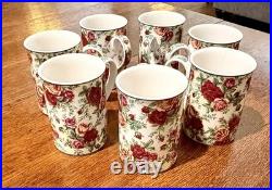 Set of 7 Royal Albert Old Country Roses Afternoon Tea II Coffee Cups Mugs
