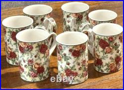 Set of 7 Royal Albert Old Country Roses Afternoon Tea II Coffee Cups Mugs