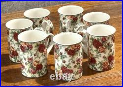 Set of 7 Royal Albert Old Country Roses Afternoon Tea II Coffee Cups Mugs