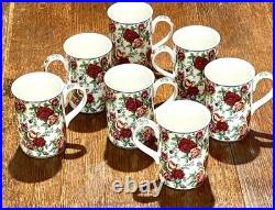 Set of 7 Royal Albert Old Country Roses Afternoon Tea II Coffee Cups Mugs