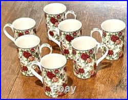Set of 7 Royal Albert Old Country Roses Afternoon Tea II Coffee Cups Mugs
