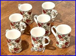 Set of 7 Royal Albert Old Country Roses Afternoon Tea II Coffee Cups Mugs