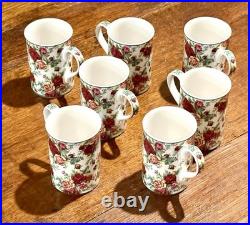 Set of 7 Royal Albert Old Country Roses Afternoon Tea II Coffee Cups Mugs