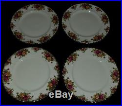 Set of 8 10 3/8 Dinner Plates Royal Albert 1962 England OLD COUNTRY ROSES