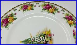Set of 8 Royal Albert CHRISTMAS MAGIC 10.5 Dinner Plates, Old Country Roses