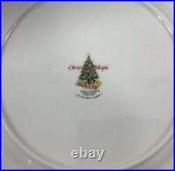 Set of 8 Royal Albert Christmas Magic 10.5 Dinner Serving Plates