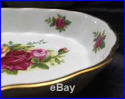 Set of 8 Royal Albert Old Country Roses Oval Sweet Meat Individual Dish / Bowl