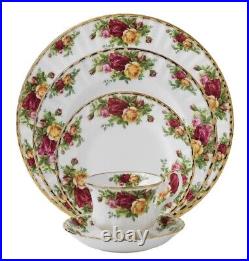 Six ROYAL ALBERT OLD COUNTRY ROSES 5-PIECE PLACE SETTINGS