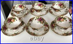 Six Royal Albert Old Country Roses Avon Cups & Saucers Never Used 1962