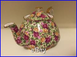 Stunning 1999 Royal Albert Old Country Roses Chintz Large Teapot & LID