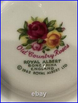 Stunning! Royal Albert Old Country Roses 4 Demitasse Cup Saucer Sets. Mint