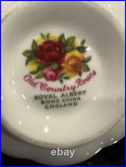 Stunning! Royal Albert Old Country Roses 4 Demitasse Cup Saucer Sets. Mint