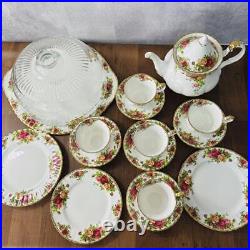 Super Rare ROYAL ALBERT Old Country Rose 10 Piece Set