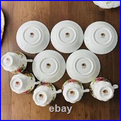 Super Rare ROYAL ALBERT Old Country Rose 10 Piece Set