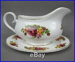 Superb Royal Albert Old Country Roses Dinner Service Set for 4. Cup plate teapot