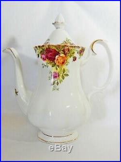 Superb Vintage Original 1962 Royal Albert Old Country Roses Coffee Pot Tea Set