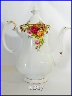 Superb Vintage Original 1962 Royal Albert Old Country Roses Coffee Pot Tea Set