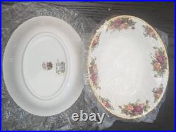 UNUSED IN ORIGINAL PLASTIC Vintage Royal Albert Old Country Roses 62-Pc Dinner