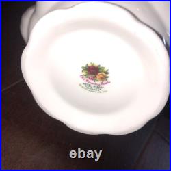 VINTAGE 1962 Royal Albert Old Country Roses Tea Pot Cup & Saucer 4 Sets