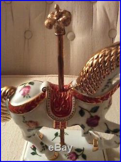 VINTAGE ROYAL ALBERT OLD COUNTRY ROSES CAROUSEL HORSE FIGURINE-Signed-#410/2000