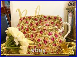 VINTAGE ROYAL ALBERT Old Country Roses CHINTZ Rectangular Sandwich Tray. Mint