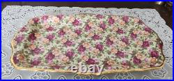 VINTAGE Royal Albert Old Country Roses Chintz Collection Sandwich Tray, England VINTAGE Royal Albert Old Country Roses Chintz Collection Sandwich Tray, England