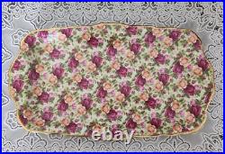VINTAGE Royal Albert Old Country Roses Chintz Collection Sandwich Tray, England VINTAGE Royal Albert Old Country Roses Chintz Collection Sandwich Tray, England