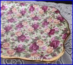 VINTAGE Royal Albert Old Country Roses Chintz Collection Sandwich Tray, England VINTAGE Royal Albert Old Country Roses Chintz Collection Sandwich Tray, England
