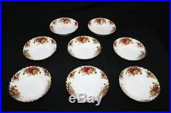 VINTAGE Royal Albert Old Country Roses ENGLAND SET OF 8 6 Cereal Bowls Soup