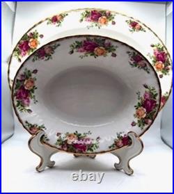 VTG 46 Piece Royal Albert Old Country Roses English Bone China Dish Set